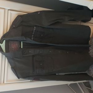 AFFLICTION Black Premium men's button shirt .